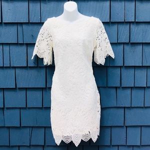 ANTHROPOLOGIE white lace dress